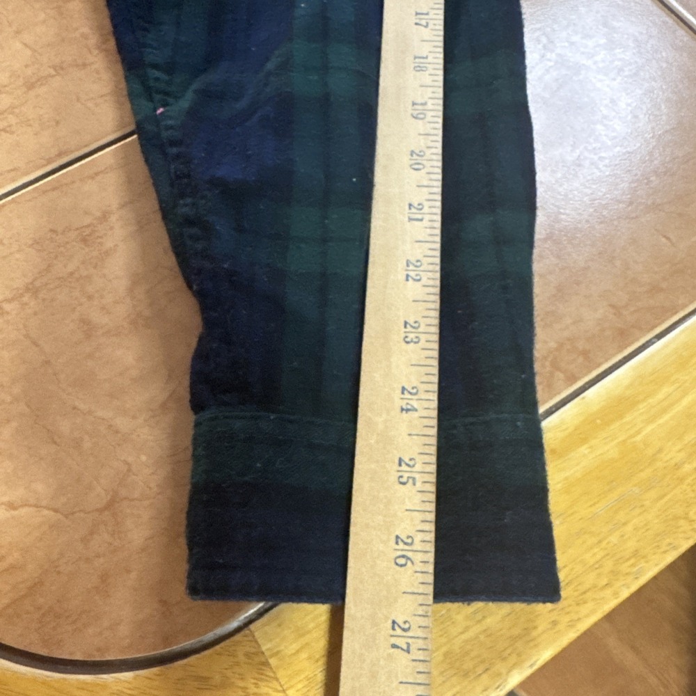 VTG LL Bean Flannel Mens Sz 2XLT Tall Black Watch Tartan Plaid Button Down L/S - Picture 6 of 7